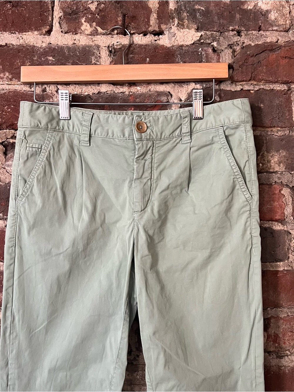 Anthropologie scout slim pleated pants Sage Green - Picture 3 of 10